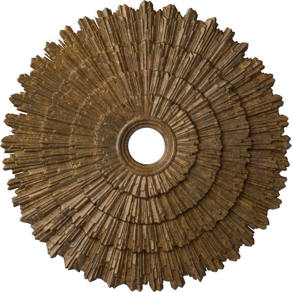 Ekena Millwork Eryn Ceiling Medallion (Fits Canopies up to 4"), 24 3/4"OD x 3 1/4"ID x 1 7/8"P, Rubbed Bronze CM24ENRZS - main